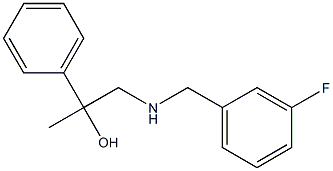 1-[(3-Fluorobenzyl)amino]-2-phenyl-2-propanol结构式