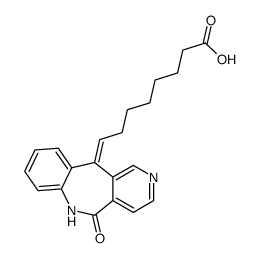 (8E)-8-(5-oxo-6H-pyrido[4,3-c][1]benzazepin-11-ylidene)octanoic acid结构式