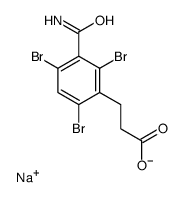 sodium,3-(2,4,6-tribromo-3-carbamoylphenyl)propanoate结构式