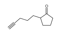 2-(4-pentynyl)-1-cyclopentanone Structure