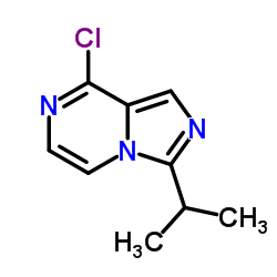 8-氯-3-异丙基咪唑并[1,5-a]吡嗪结构式