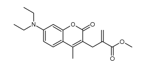 methyl 2-((7-(diethylamino)-4-methyl-2-oxo-2H-chromen-3-yl)methyl)acrylate Structure