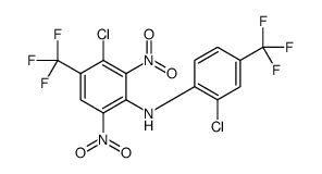 3-chloro-N-[2-chloro-4-(trifluoromethyl)phenyl]-2,6-dinitro-4-(trifluoromethyl)aniline Structure