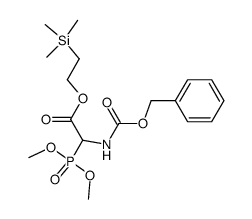 2-(trimethylsilyl)ethyl α-(dimethoxyphosphoryl)-N-(benzyloxycarbonyl)glycinate结构式