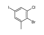 2-bromo-1-chloro-5-iodo-3-methylbenzene Structure