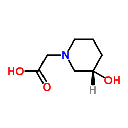 [(3S)-3-Hydroxy-1-piperidinyl]acetic acid Structure