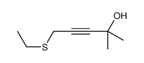 5-ethylsulfanyl-2-methylpent-3-yn-2-ol结构式
