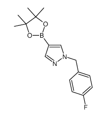 1-(4-fluorobenzyl)-4-(4,4,5,5-tetramethyl-[1,3,2]dioxaborolan-2-yl)-1H-pyrazole Structure