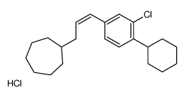 3-(hexahydroazepin-1-yl)-1-(3-chloro-4-cyclohexylphenyl)-1-propene hydrochloride Structure