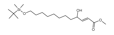 (E)-methyl 12-((tert-butyldimethylsilyl)oxy)-4-hydroxydodec-2-enoate结构式