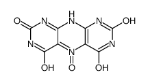 5-oxido-1,9-dihydropyrimido[5,4-g]pteridin-5-ium-2,4,6,8-tetrone结构式