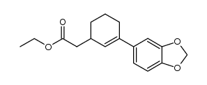 1-[3,4-(Methylenedioxy)phenyl]-3-[(ethoxycarbonyl)methyl]cyclohex-1-ene结构式