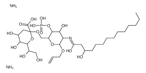 allyl 6-O-(3-deoxyoct-2-ulopyranosylonic acid)-(1-6)-2-deoxy-2-(3-hydroxytetradecanamido)glucopyranoside 4-phosphate picture