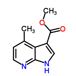 Methyl 4-methyl-1H-pyrrolo[2,3-b]pyridine-3-carboxylate结构式