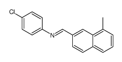 N-(4-chlorophenyl)-1-(8-methylnaphthalen-2-yl)methanimine Structure