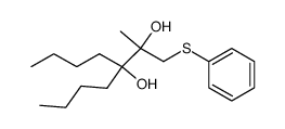 3-butyl-2-methyl-1-(phenylthio)heptane-2,3-diol结构式