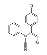 (Z)-N-(2-bromo-1-(4-chlorophenyl)vinyl)-N-phenylcyanamide结构式