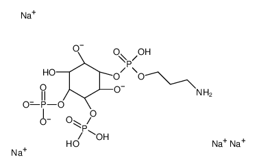 myo-inositol 1-(3-aminopropyl hydrogen phosphate) 3,4-bisphosphate结构式