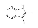7H-Pyrrolo[2,3-d]pyrimidine, 5,6-dimethyl- (8CI) Structure