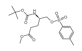 methyl 4-[(tert-butyloxycarbonyl)amino]-5-(O-tosyl)pentanoate Structure