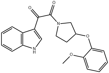 1-(indol-3-ylglyoxyloyl)-3-(o-methoxyphenoxy)pyrrolidine picture