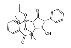 2-phenyl-10-methyl-3a-triethoxyphosphonio-1H-2,3,9,10-tetrahydropyrrolo(3,4-b)(1,4)benzoxazepine-1,3,9-trione结构式