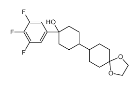 4-(1,4-dioxaspiro[4.5]decan-8-yl)-1-(3,4,5-trifluorophenyl)cyclohexan-1-ol结构式
