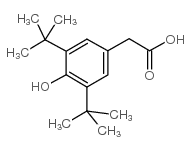 3,5-di-tert-butyl-4-hydroxyphenylacetic acid structure