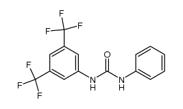 N-[3,5-bis(trifluoromethyl)-phenyl]-N'-phenylurea结构式