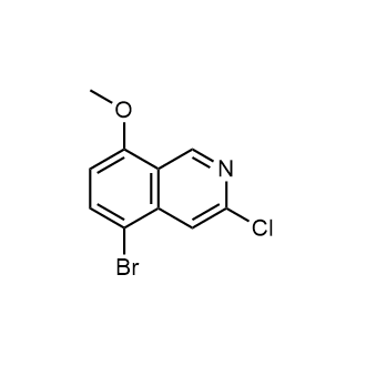 5-bromo-3-chloro-8-methoxyisoquinoline structure