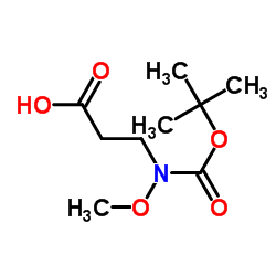 3-((tert-Butoxycarbonyl)(methoxy)amino)propanoic acid Structure