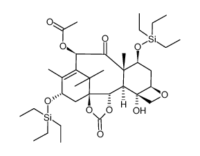 1,2-O,O-Carbonyl-7,13-O,O-bis(triethylsilyl)-4-deacetyl-2-debenzoylbaccatin III Structure