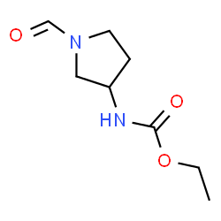 Carbamic acid,(1-formyl-3-pyrrolidinyl)-,ethyl ester (9CI)结构式