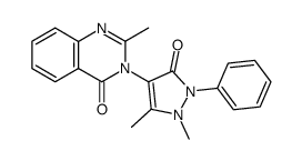 3-(2,3-dimethyl-1-phenyl-5-pyrazolinon-4-yl)-2-methyl-4(3H)-quinazolinone结构式