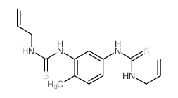 3-[2-methyl-5-(prop-2-enylthiocarbamoylamino)phenyl]-1-prop-2-enyl-thiourea结构式