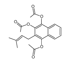 1,2,4-triacetoxy-3-(3-methyl-but-2-enyl)-naphthalene Structure