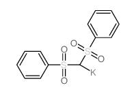Benzene,1,1'-[methylenebis(sulfonyl)]bis-, ion(1-), potassium (9CI) structure