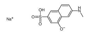 sodium 4-hydroxy-6-(methylamino)naphthalene-2-sulphonate结构式