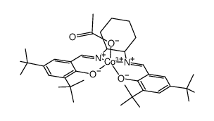 (SP-5-13)-(乙酸-κO)[[2,2'-[(1R,2R)-1,2-环己二基双[(次氮基-κN)亚甲基]]双[4,6-双(1,1-二甲基乙基)苯酚-κO]](2-)]钴结构式