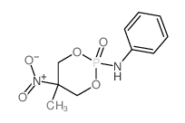 1,3,2-Dioxaphosphorinan-2-amine,5-methyl-5-nitro-N-phenyl-, 2-oxide Structure
