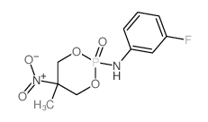 N-(3-fluorophenyl)-5-methyl-5-nitro-2-oxo-1,3-dioxa-2$l^C10H12FN2O5P-phosphacyclohexan-2-amine Structure