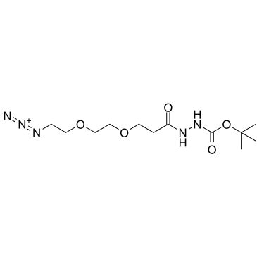 Azido-PEG2-hydrazide-Boc结构式
