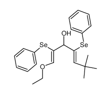 (1Z,4Z)-1-ethoxy-6,6-dimethyl-2,4-bis(phenylselanyl)hepta-1,4-dien-3-ol Structure