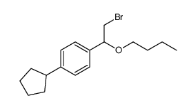 [α-(Bromomethyl)-p-cyclopentylbenzyl]butyl ether Structure