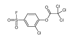 Trichloroacetic acid 2-chloro-4-(fluorosulfonyl)phenyl ester structure