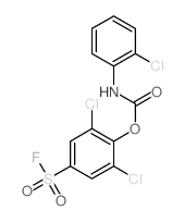 (2,6-dichloro-4-fluorosulfonylphenyl) N-(2-chlorophenyl)carbamate结构式