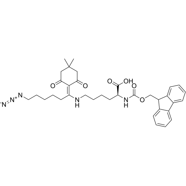 Fmoc-L-Lys(N3-Aca-DIM)-OH Structure