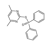 Diphenylphosphinodithioic acid 4,6-dimethylpyrimidin-2-yl ester structure