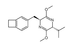 (2S,5R)-2-(1,2-dihydrobenzocyclobuten-4-ylmethyl)-5-isopropyl-3,6-dimethoxy-2,5-dihydropyrazine结构式