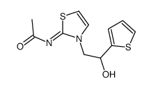 N-[3-(2-hydroxy-2-thiophen-2-ylethyl)-1,3-thiazol-2-ylidene]acetamide Structure